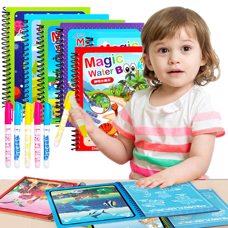 Reusable Water Magic Coloring Book - Giocattoli Montessori Libro da colorare riutilizzabile