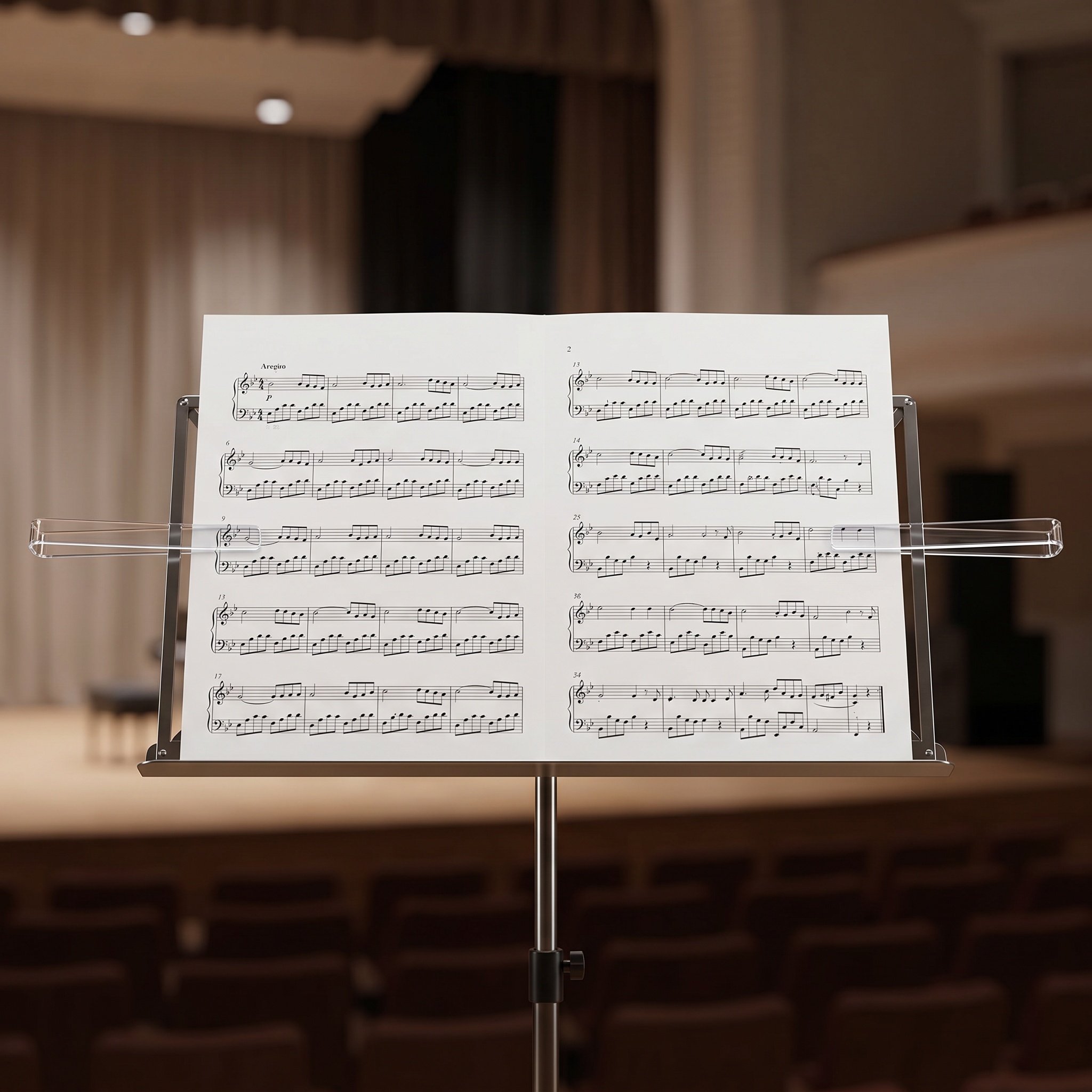 Clear Acrylic Book Stand Holder - 6 Paia di Clip Porta Pagine