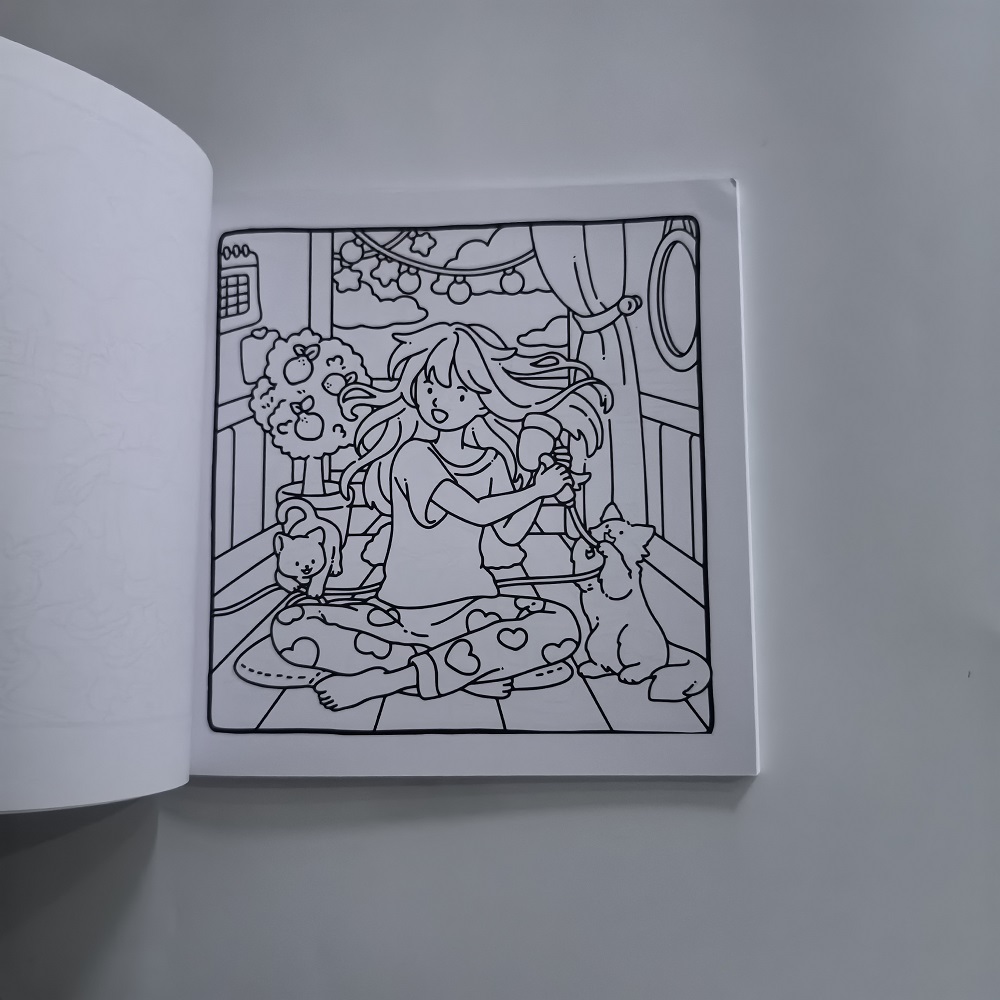 Gatto e ragazza, simpatico lib - Adult Coloring Book Stress Relief recensione e prezzo