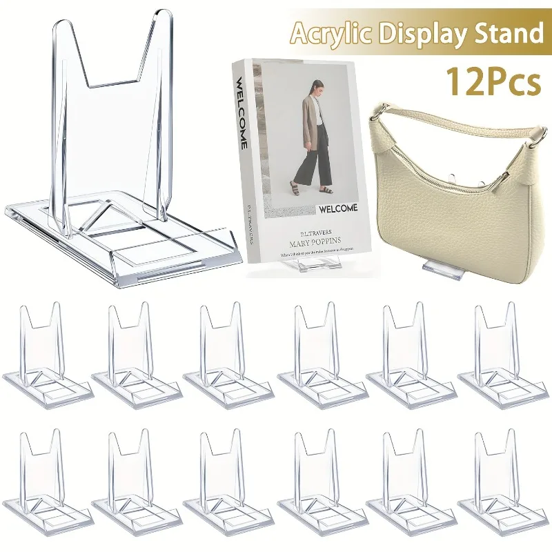 5/12 pezzi di supporti esposit - Clear Acrylic Book Stand Holder recensione e prezzo