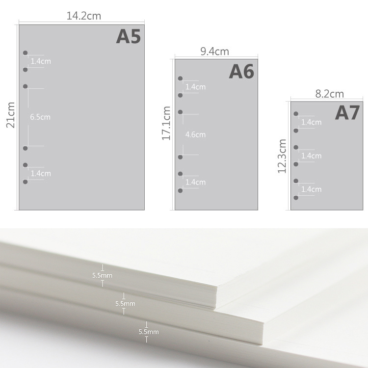 45 fogli A5 A6A7 Ricarica per  - A5 Spiral Dotted Grid Notebook recensione e prezzo