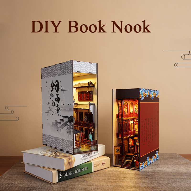 Kit Fai-da-Te per Libreria in  - Diy Wooden Book Nook Kit Shelf Insert recensione e prezzo