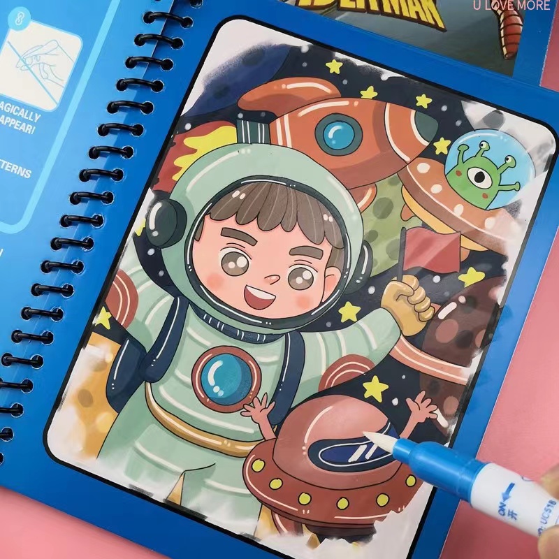 1 pz libro magico disegno ad a - Reusable Water Magic Coloring Book recensione e prezzo