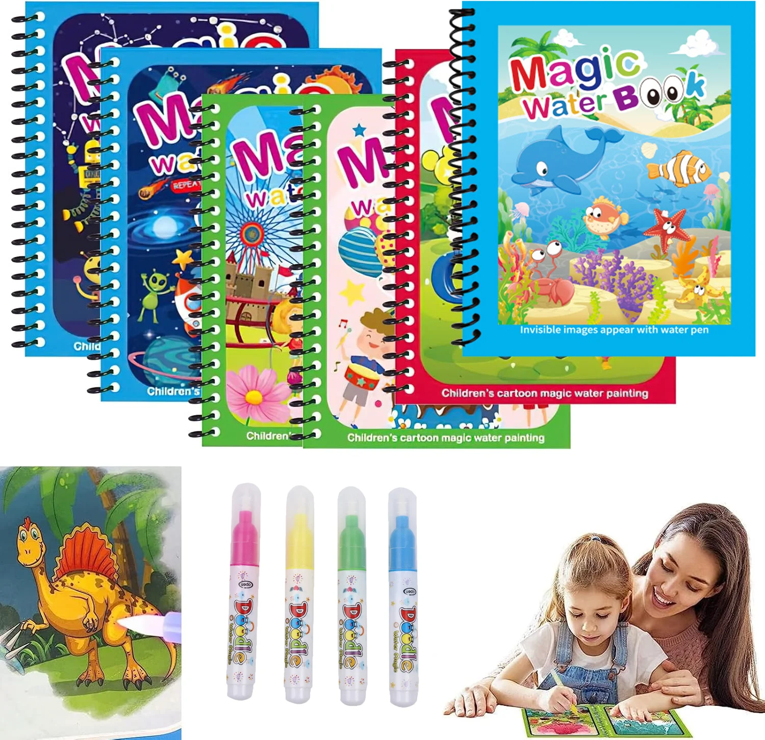 Libro da colorare riutilizzabi - Reusable Water Magic Coloring Book recensione e prezzo