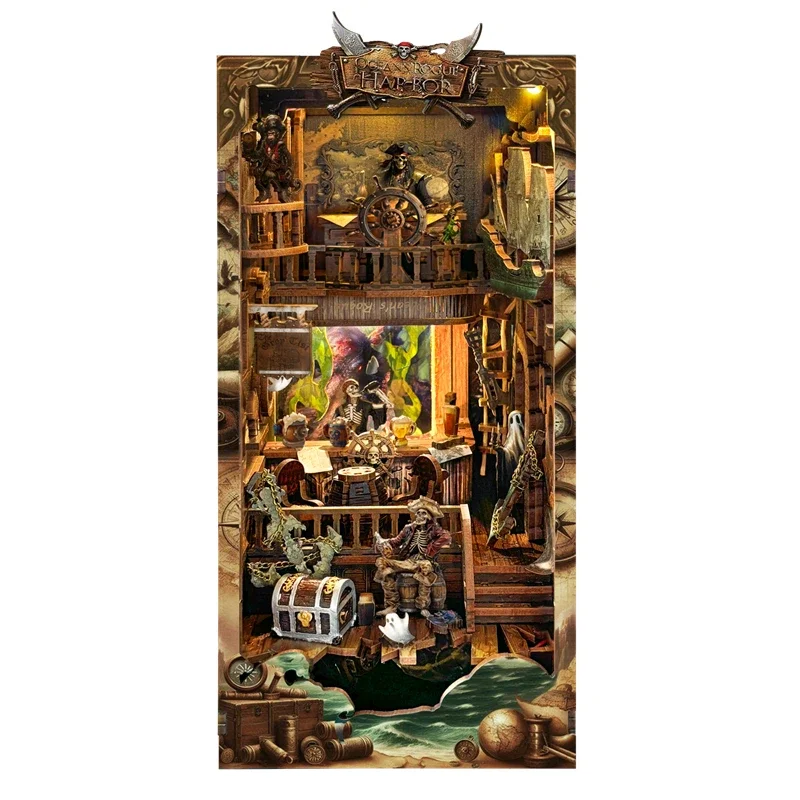 Kit modello di inserto per sca - Diy Wooden Book Nook Kit Shelf Insert recensione e prezzo