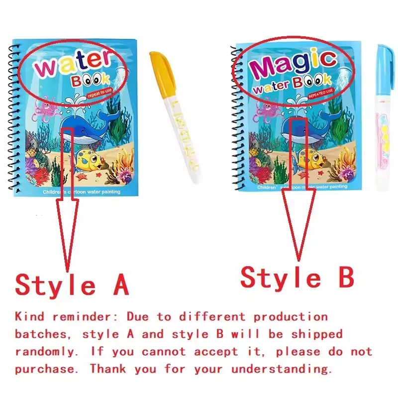 1 libro + 1 penna riutilizzabi - Reusable Water Magic Coloring Book recensione e prezzo